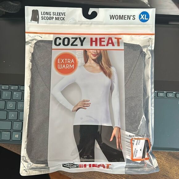 32 Degree | NWTs Long Sleeve Scoop Neck Shirt In Charcoal Gray Size XL - Picture 1 of 4